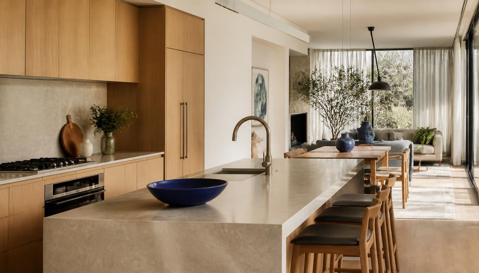 Warm contemporary home interior